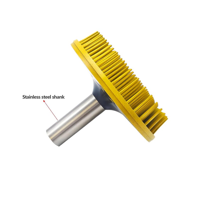 WEXWE Tools 4.5 Inch Bristle Disc Roloc Bristle Disc Grade - 80# Grit Abrasive Coating Removal Disc for Metal with 20mm Shank Attachment 1set - Image 3